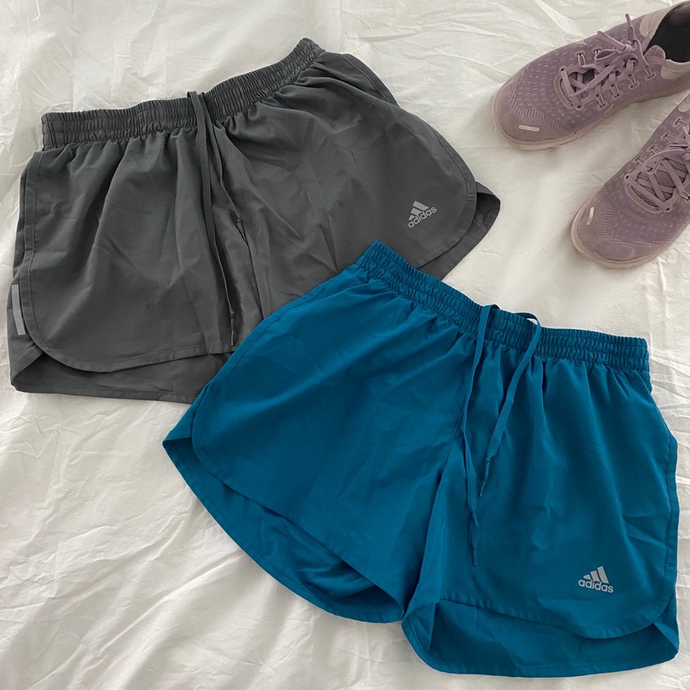 Gray Adidas Running Shorts